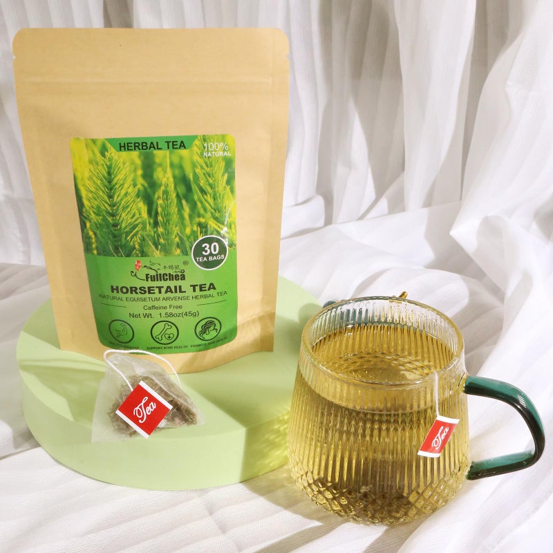 FullChea - Horsetail Tea, 1.5g X 30 Count - Premium Dried Horsetail Herb For Hair & Nail - Non-GMO - Caffeine-free - Natural Cola De Caballo Hierba - Image 2